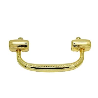Funeral Metal Coffin Handles With Screw Rod Polish Brass Antique Casket Handles 18.7*7.6cm